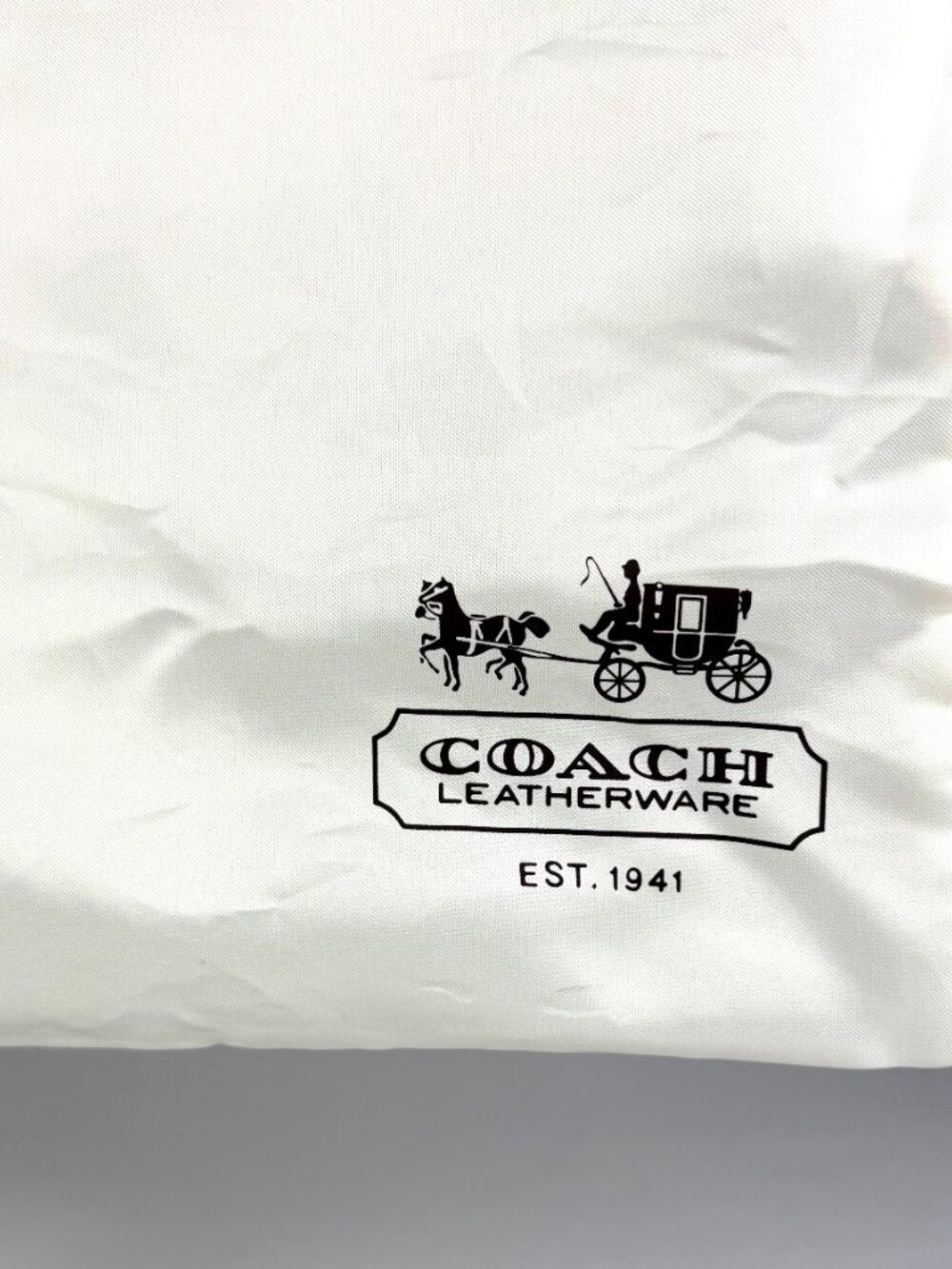 Authentic Coach Leatherware Dust Bag White Satin Handbag Storage Pouch 15x19 - Picture 3 of 5